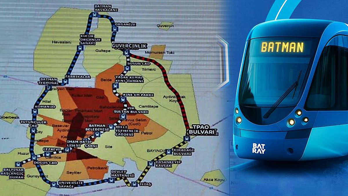 Balpınar'dan havalimanına dev raylı sistem! İşte BAT-RAY güzergahı...