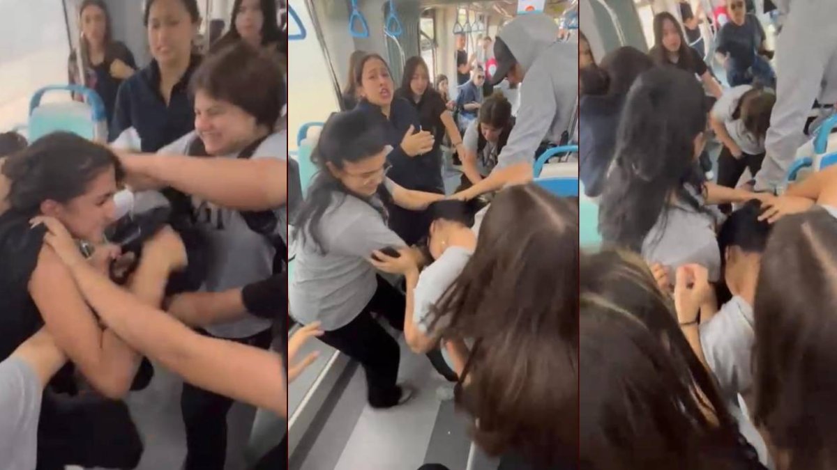 İzmir'de tramvayda dehşet! Kız öğrencilerin yumruklu kavgası kamerada