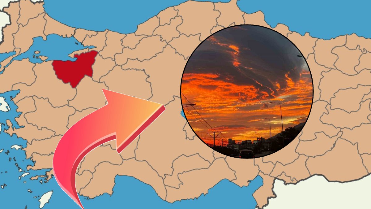 Bursa semaları alev aldı! Gün doğumunda ortaya çıkan bulutlar herkesi büyüledi
