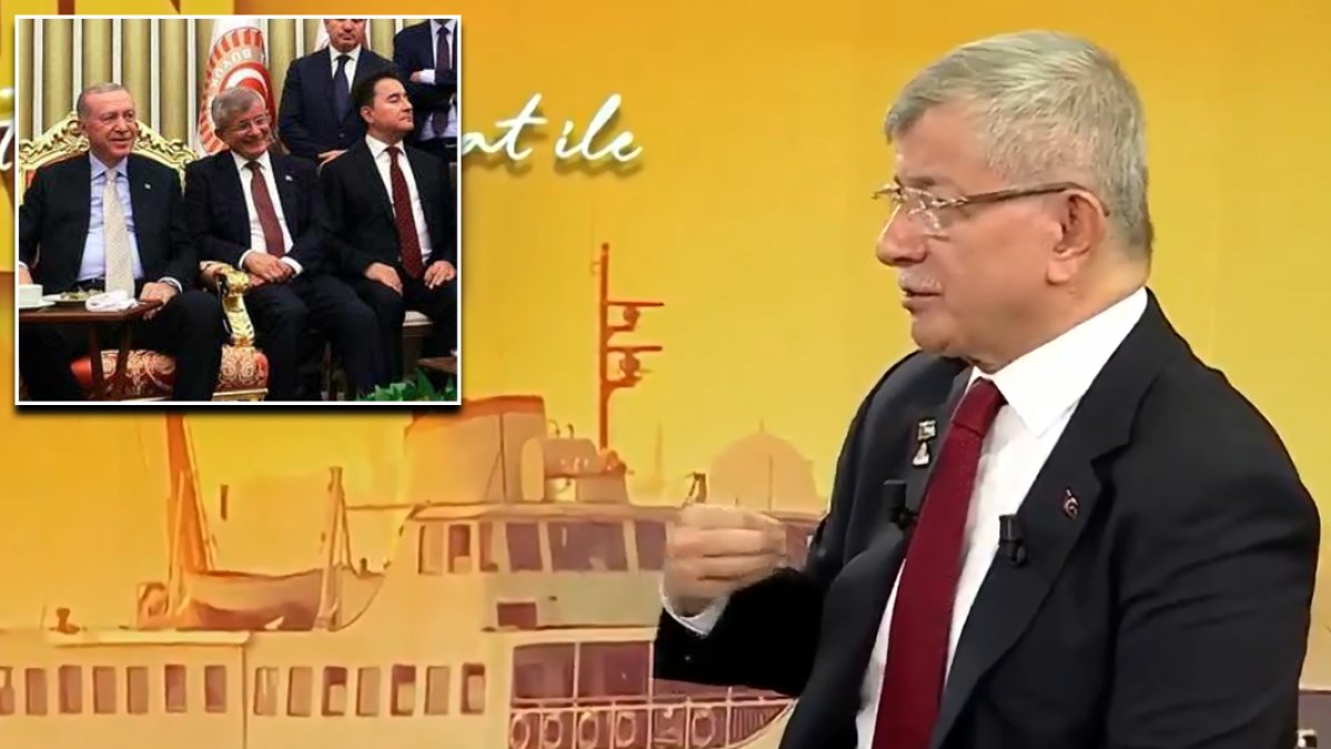 Davutoğlu, Erdoğan'la gündem olan fotoğraf hakkında konuştu: Hz. Peygamberimiz, 'tebessüm sadakadır' der