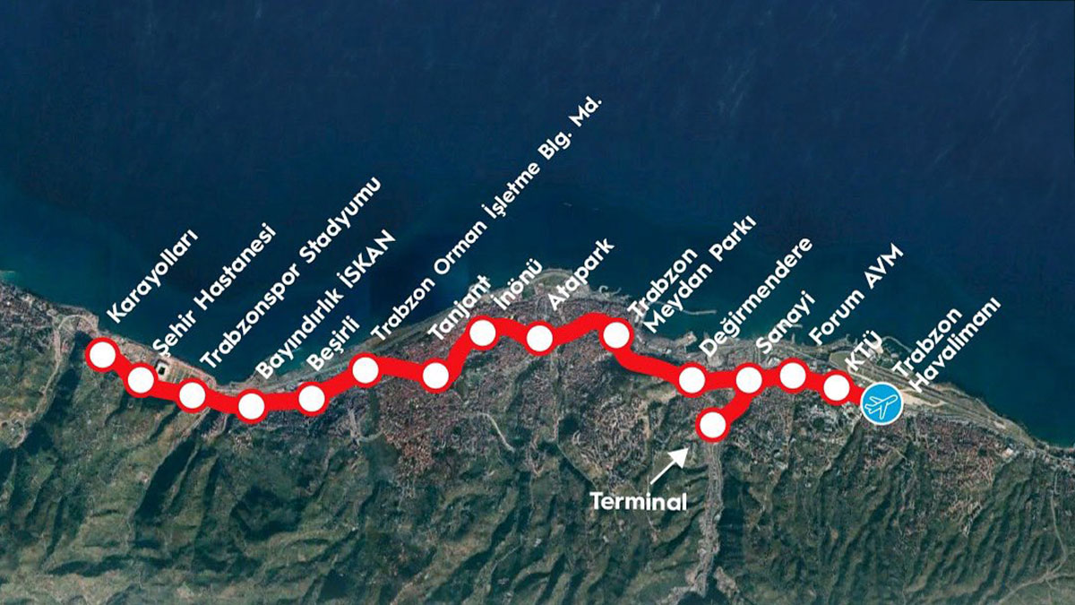 İlk kazma vurulduktan 3 yıl sonra hizmete açılacak! Trabzon'a 15,5 km'lik raylı sistem
