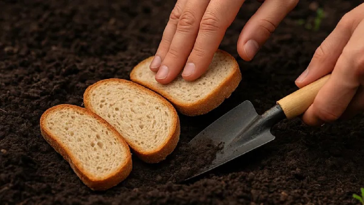 Bayat ekmekler çöp olmaktan kurtuluyor! Bu yöntemi kimse bilmiyor ama toprağı bereketlendiriyor