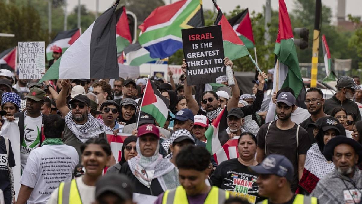 Güney Afrika'da ‘Küresel Sumud Filosu’ protestosu: İnsanlığa en büyük tehdit İsrail