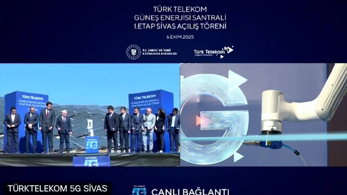 Türk Telekom, 5G’yi güneş enerjisiyle buluşturdu: Sivas’taki dev GES uzaktan kumandalı robotla açıldı