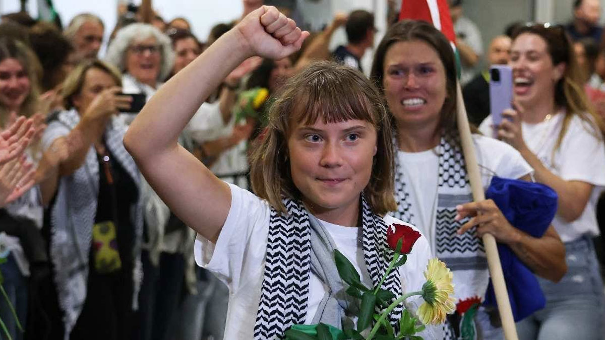 Greta Thunberg ışığı Gazze’ye çevirdiğinde