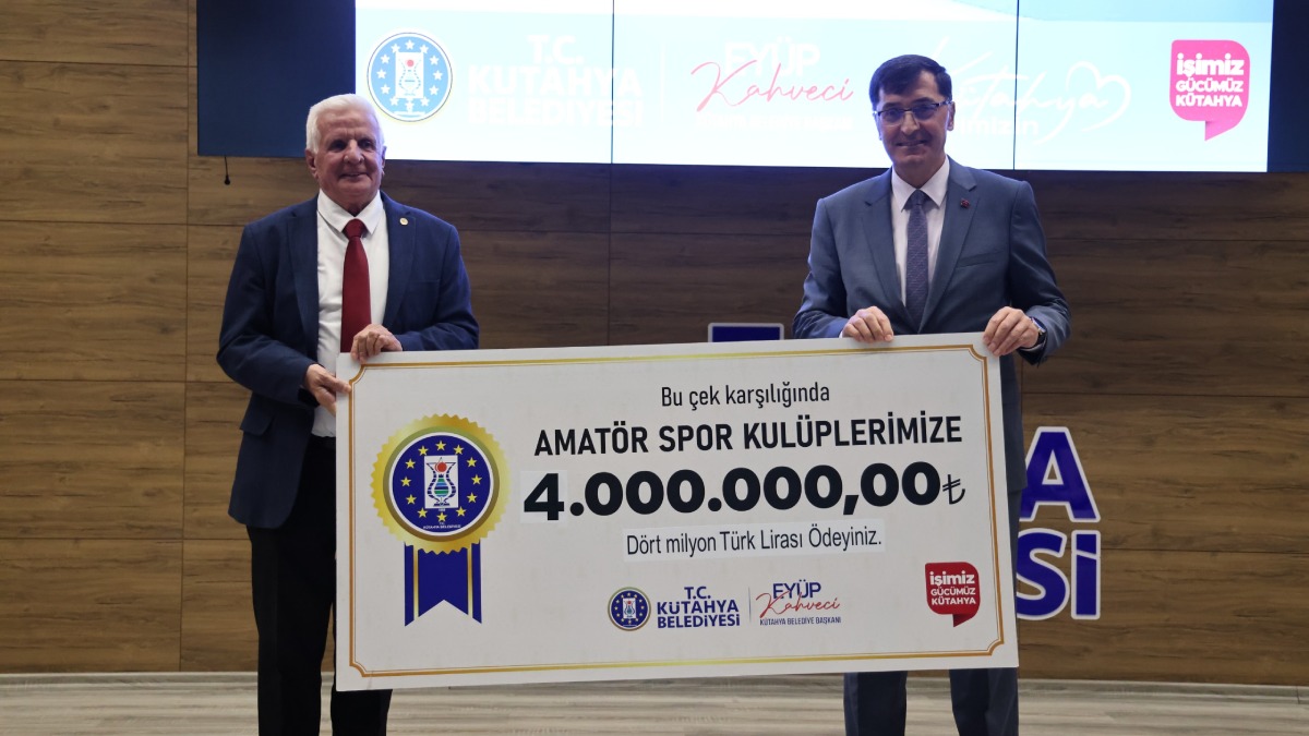 Kütahya Belediyesinden amatör spor kulüplerine 4 milyon TL destek