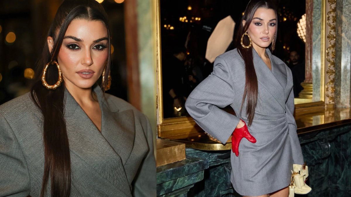 Hande Erçel dünyaca ünlü defilede boy gösterdi! Zayıflığı olay oldu