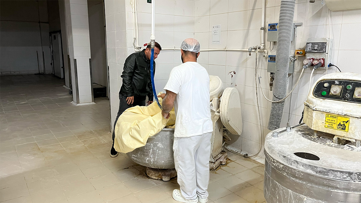 Denizli'de ekmek fabrikasında mide bulandıran görüntü