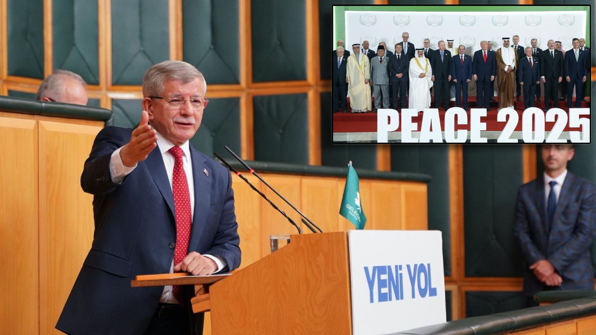 Davutoğlu'ndan çok sert Sharm Eş-Şeyh tepkisi: Soykırımı örtme tiyatrosu