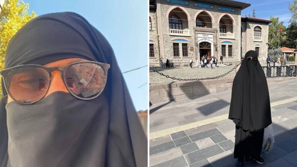 Ankara’da çarşaflı erkek gözaltına alındı