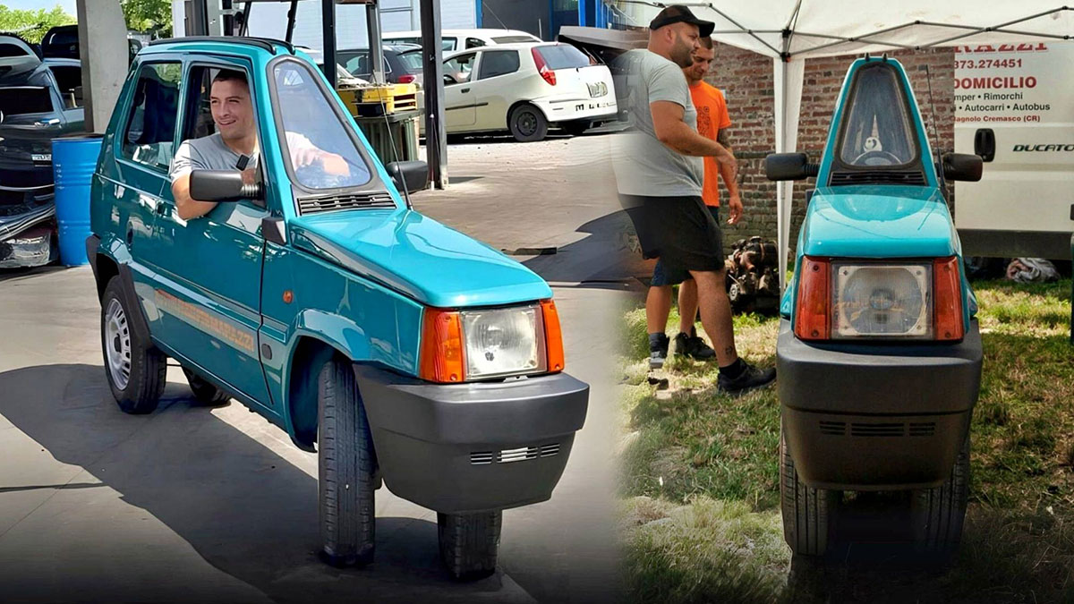 Karikatürden fırlamış gibi! 50 santimetrelik araçla park sorunu tarihe karışır