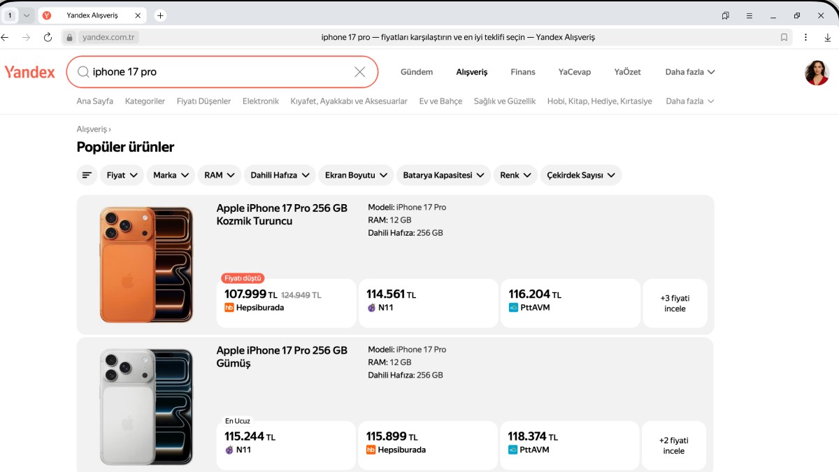 Yandex’ten iPhone 17 raporu: Renkler, fiyatlar ve kameralar ilgi odağı oldu