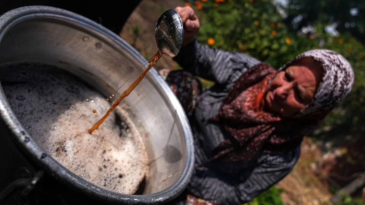 Dut değil keçiboynuzu hiç değil! Doğal yöntemlerle hazırlanıyor: Bu pekmez öksürüğü anında kesiyor