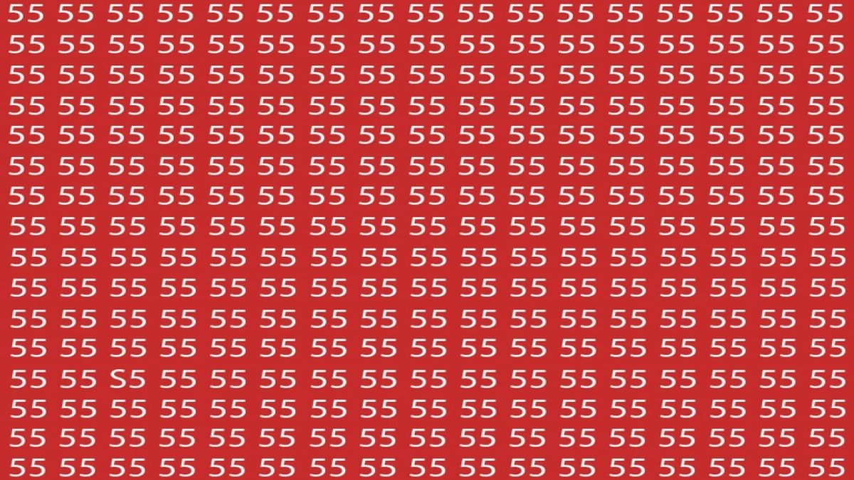 Göz yanılması testi! 55'lerin arasındaki o farklı sayıyı 6 saniyede sadece dahiler bulabiliyor