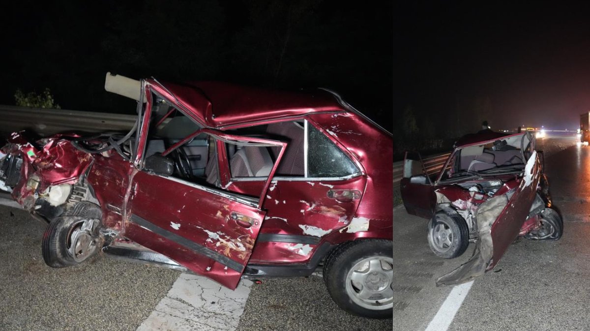 Bu araçtan sağ kurtuldular! Zincirleme kazaya karışan araç hurdaya döndü