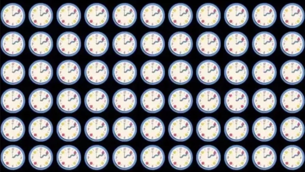 Görsel zekanız testte! Yüksek IQ'luların 6 saniyede çözdüğü o saat bulmacası: Fark nerede gizli?