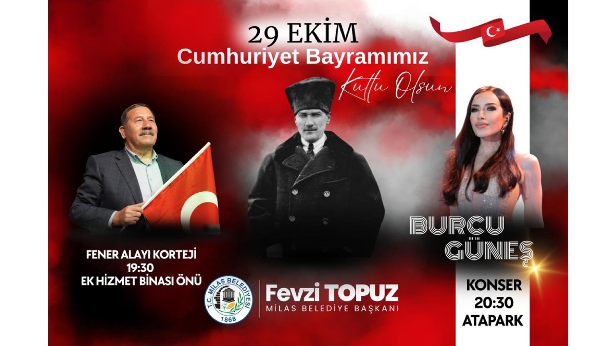 29 Ekim Cumhuriyet Bayramı Fener Alayı ve Burcu Güneş konseriyle kutlanacak