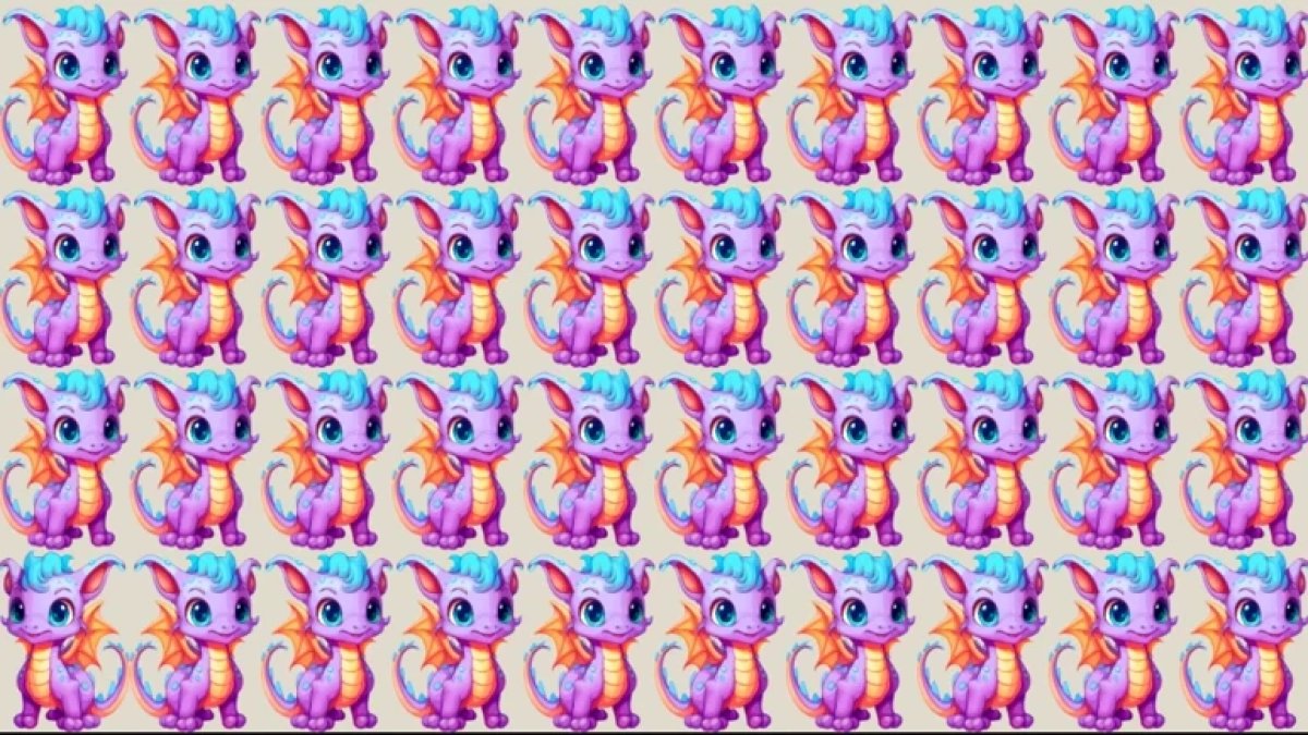 Görsel hafıza testi! Ejderhalar arasındaki tek farkı 6 saniyede bulabilir misiniz? Bu süreyi geçen dahi olamıyor