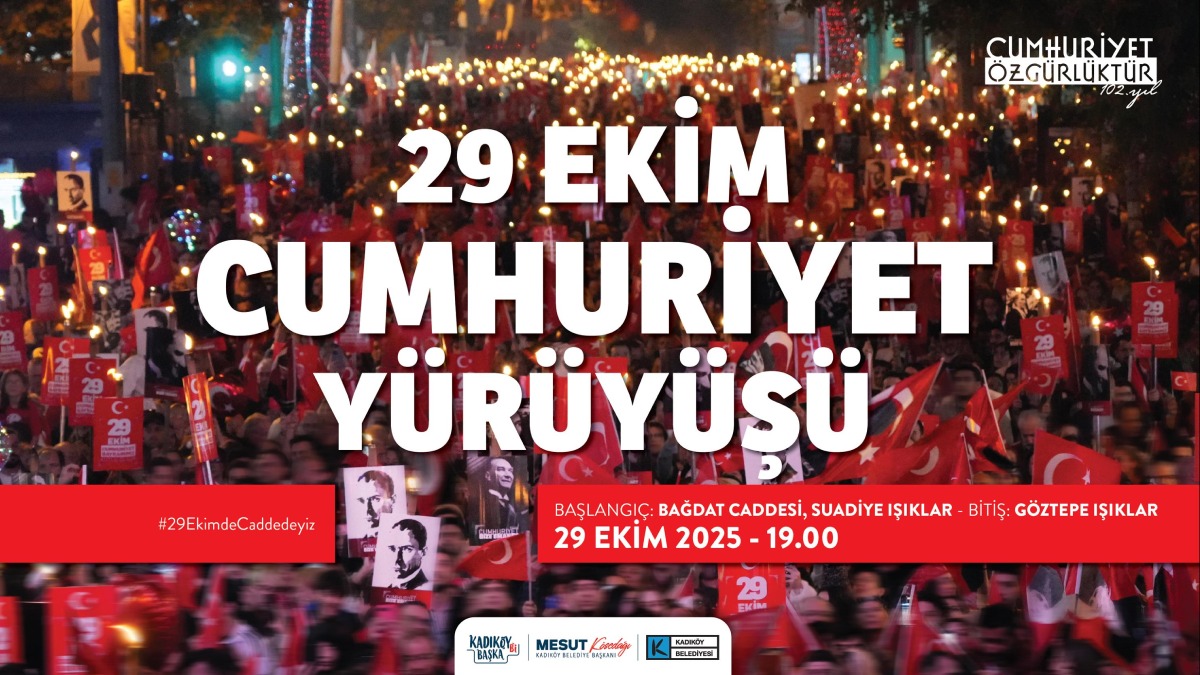 Kadıköy'de büyük Cumhuriyet yürüyüşü