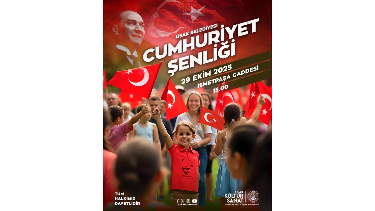 Uşak Belediyesinden 29 Ekim Cumhuriyet Bayramına özel program