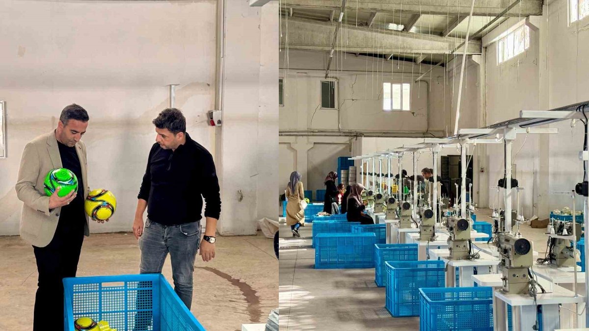 Çin ve Türk firmalar ortaklaşa üretime girdi! 300 kişilik istihdam: Malatya'da futbol topu üretimi başladı
