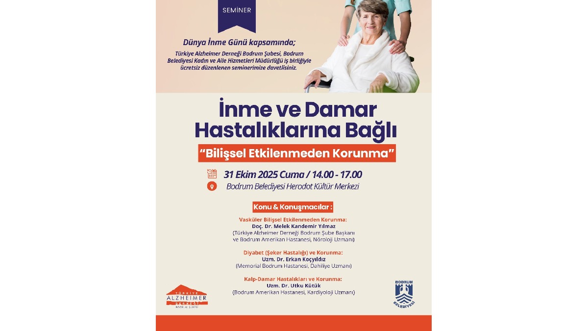 Bodrum Belediyesi ve Türkiye Alzheimer Derneği’nden “İnme ve Bilişsel Korunma” semineri