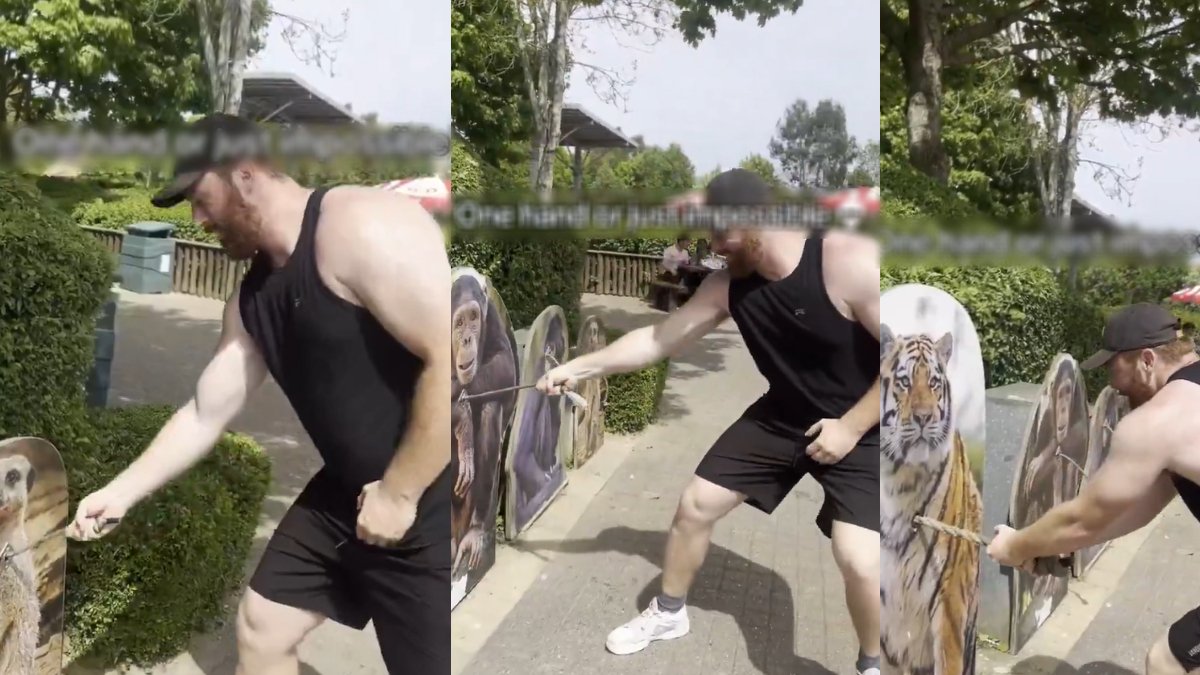 Bu hayvanat bahçesinin sıra dışı özelliği var: Hayvanlara karşı gücünüzü test edebiliyorsunuz