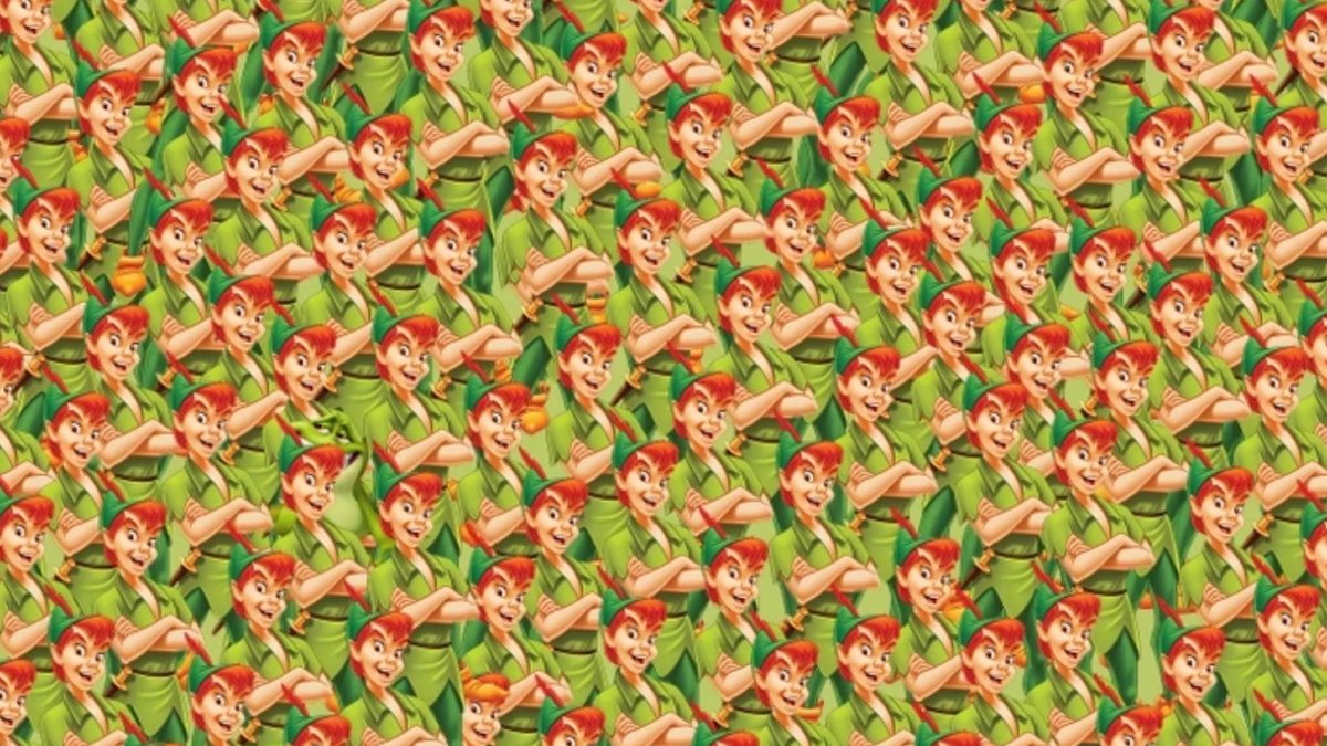 Peter Pan bile yanındakini fark etmemiş! Resimde gizlenen kurbağayı bulmak için 5 saniyeniz var