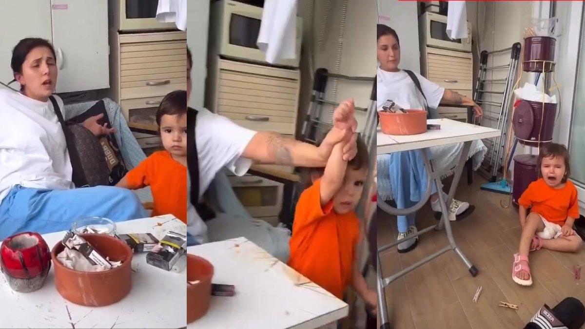 Sen nasıl bir annesin! "Defol" diyerek çocuğunu ittirdi: Vicdansız annenin o anları kamerada