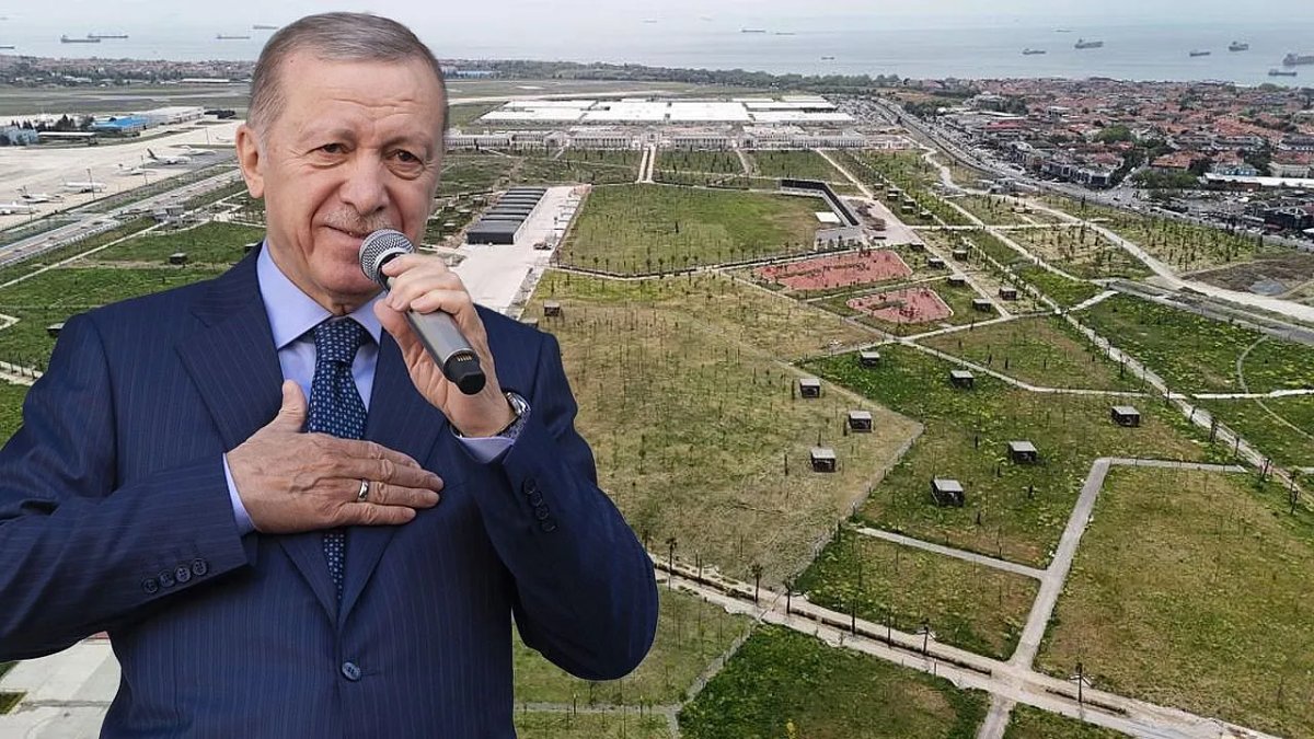 Erdoğan, Atatürk Havalimanı Millet Bahçesi açılışını paylaştı