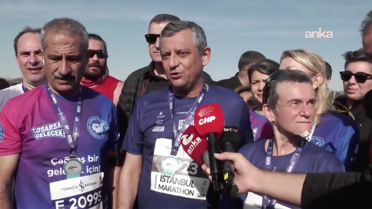 CHP lideri Özel, İstanbul Maratonu'nda koştu: 'Mayor of İstanbul nerede?' diye soruyorlar 'hapiste' diyoruz