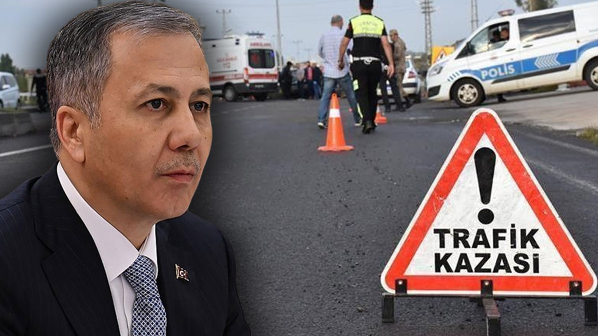 Bakan Yerlikaya acı bilançoyu duyurdu: Trafik kazalarında bir yılda 6 bin 351 kişi öldü