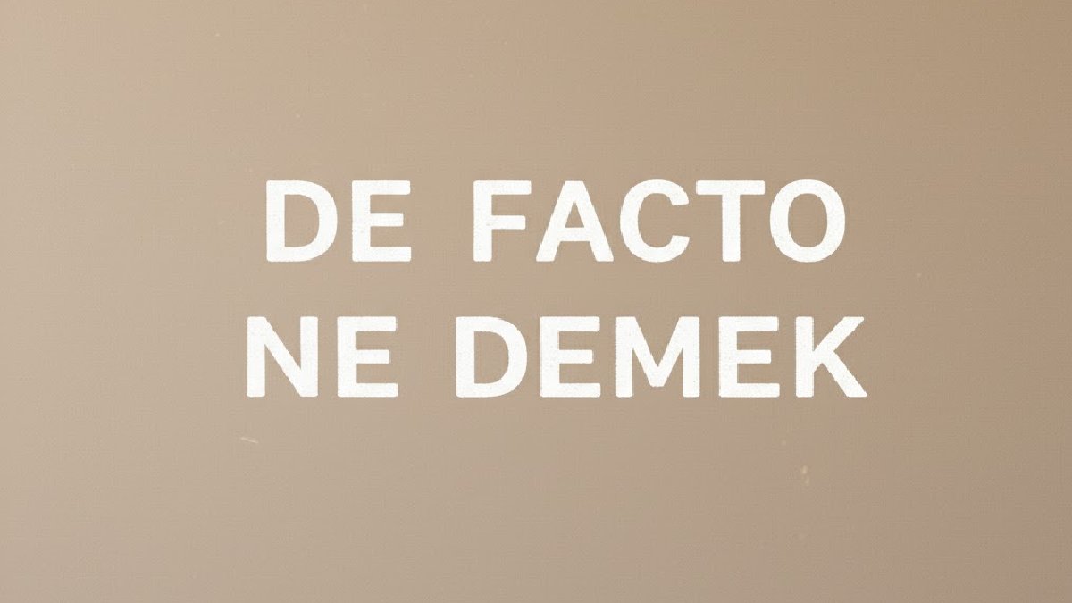 Herkes marka adıyla tanıyor, anlamını bilmiyor! De facto ne demek? İşte Türkçesi ve anlamı…
