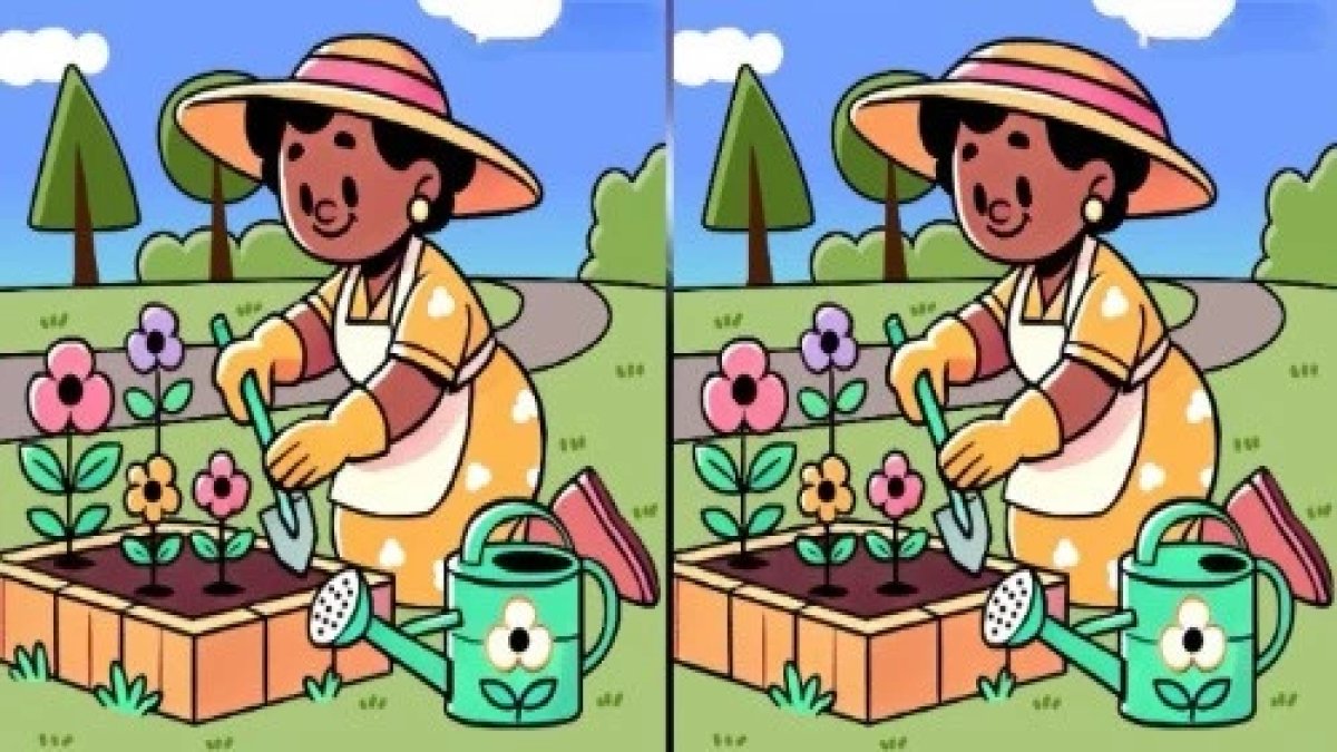 Beyin fırtınası başlasın: Çiçek eken iki kadın arasındaki 3 farkı 21 saniyede bulabilecek misiniz?