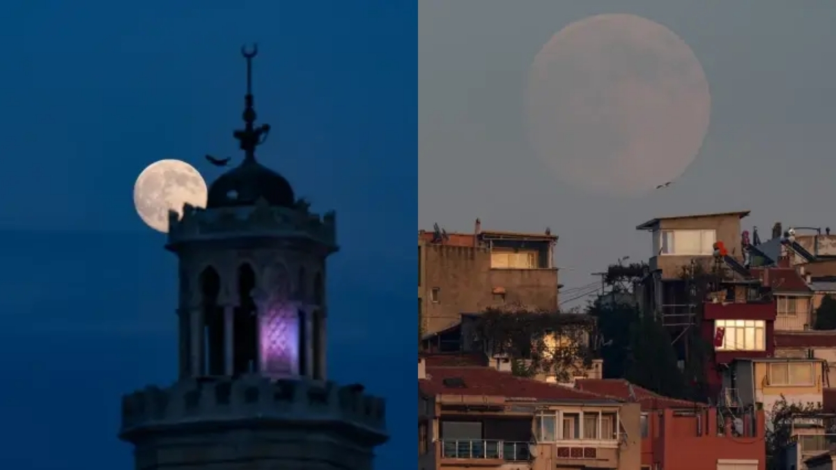 Görenler tablo sandı, dolunay kendine hayran bıraktı! Bu görüntüler Türkiye’den: Duvar kağıdı değil gerçek