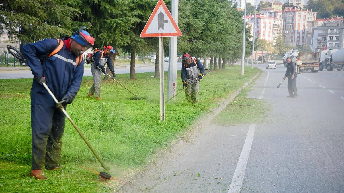 Yeşil alanlarda temizlik ve güzelleştirme çalışmaları sürüyor