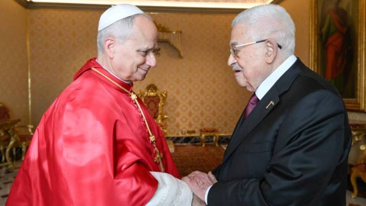 Filistin Devlet Başkanı Abbas, Vatikan'da Papa 14. Leo ile görüştü