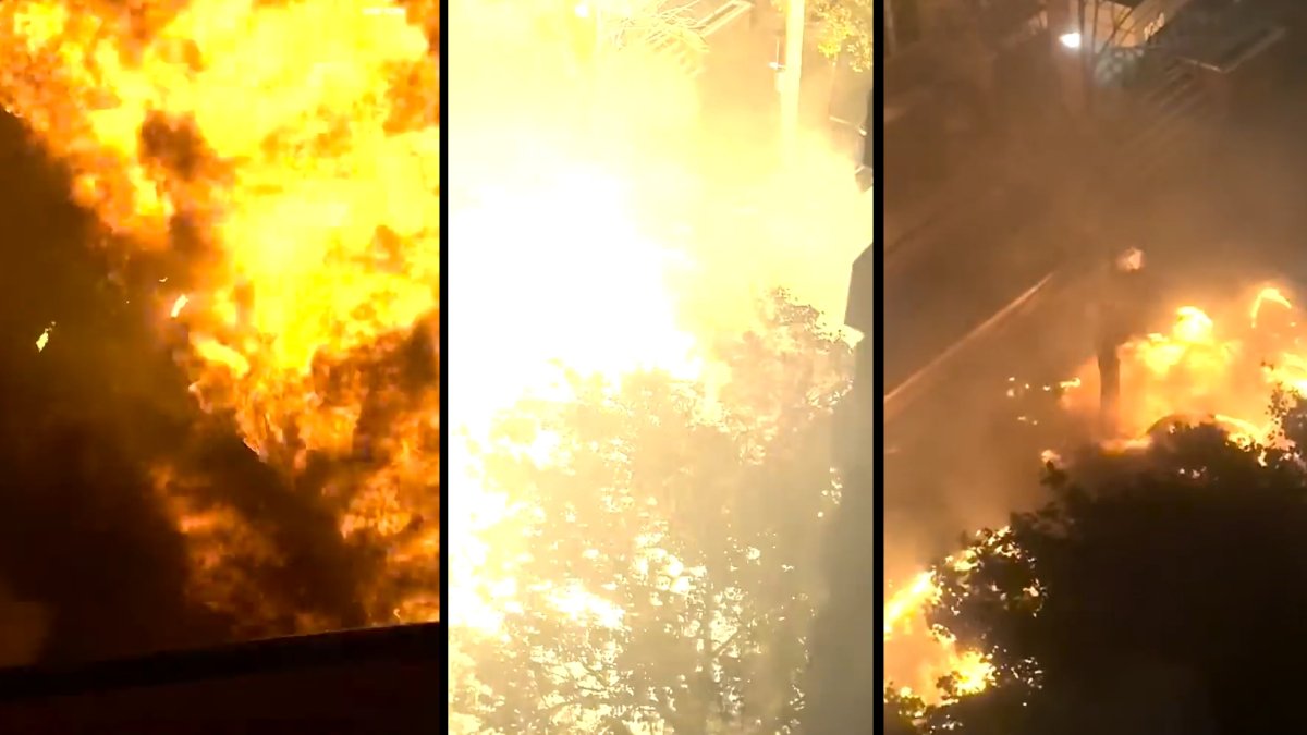 Alev alan araba bomba gibi patladı! Dehşet anları kameraya yansıdı: Çöp yangını araçları patlattı, 7 itfaiyeci yaralandı