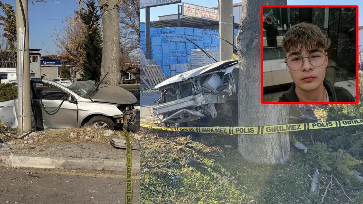 Nevşehir’de feci kaza! Ağaca çarpıp ikiye bölünen araç iki gence mezar oldu