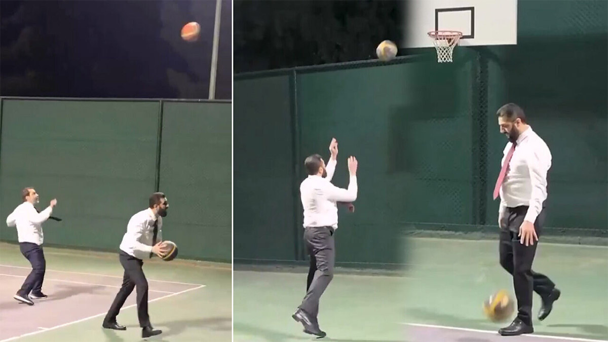 Şara'dan Washington'da basketbol şovu! Başına ödül koyan komutanlarla maç yaptı