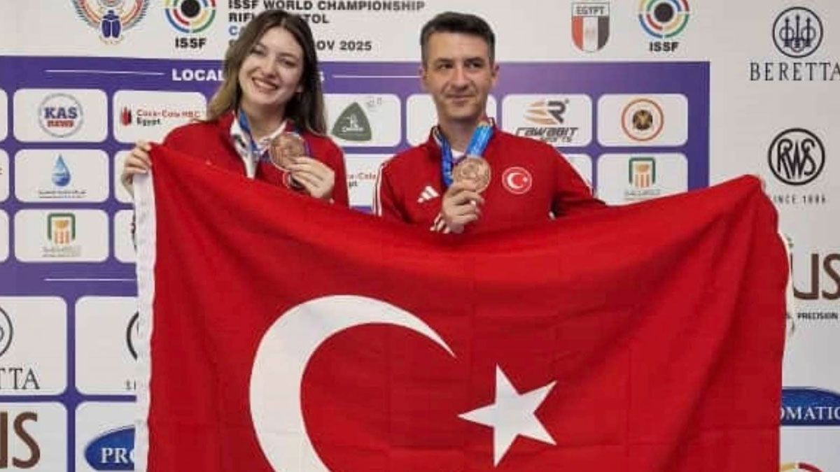 Milli atıcılar Damla Köse ile Mert Nalbant, dünya 3'üncüsü oldu