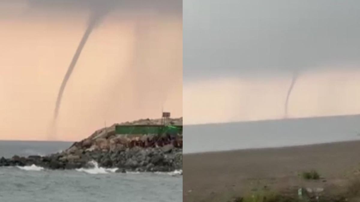 Akdeniz’de oluşan hortum kamerada