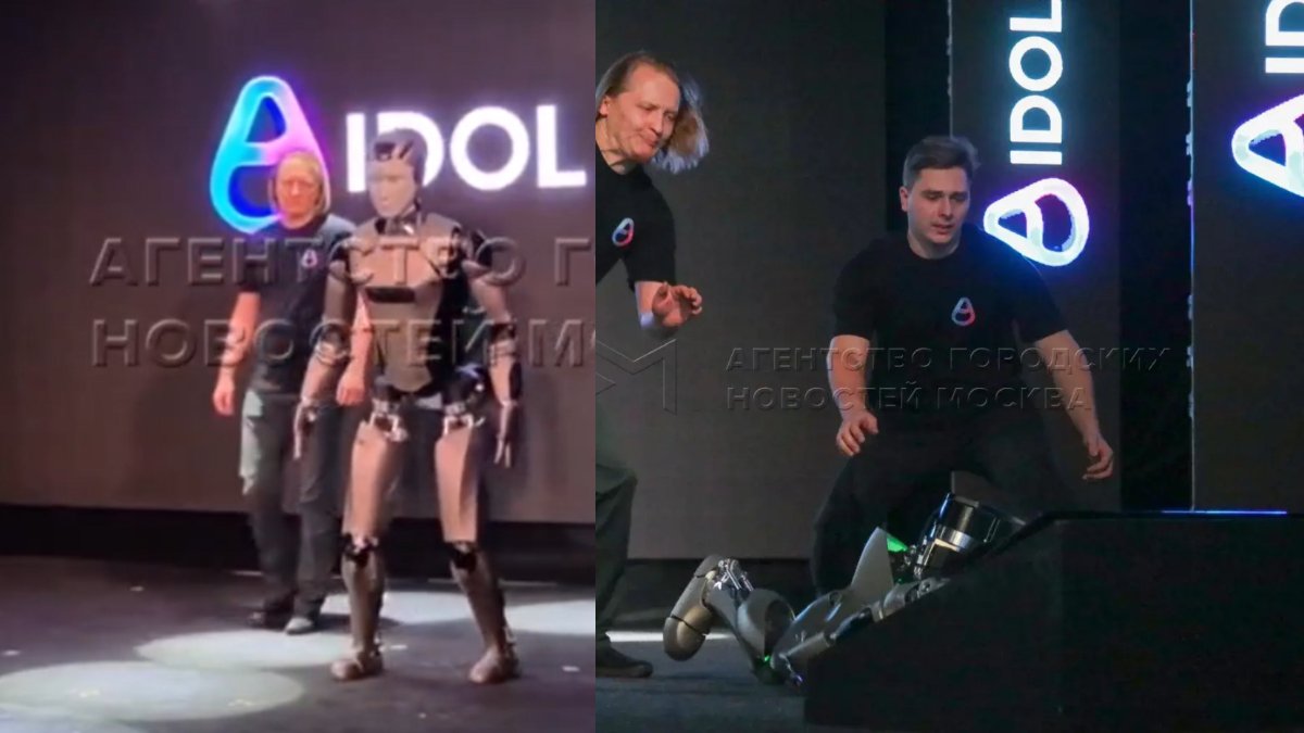 Tanıtımda skandal kaza! Rusya’nın yapay zekalı insansı robotu yere düştü