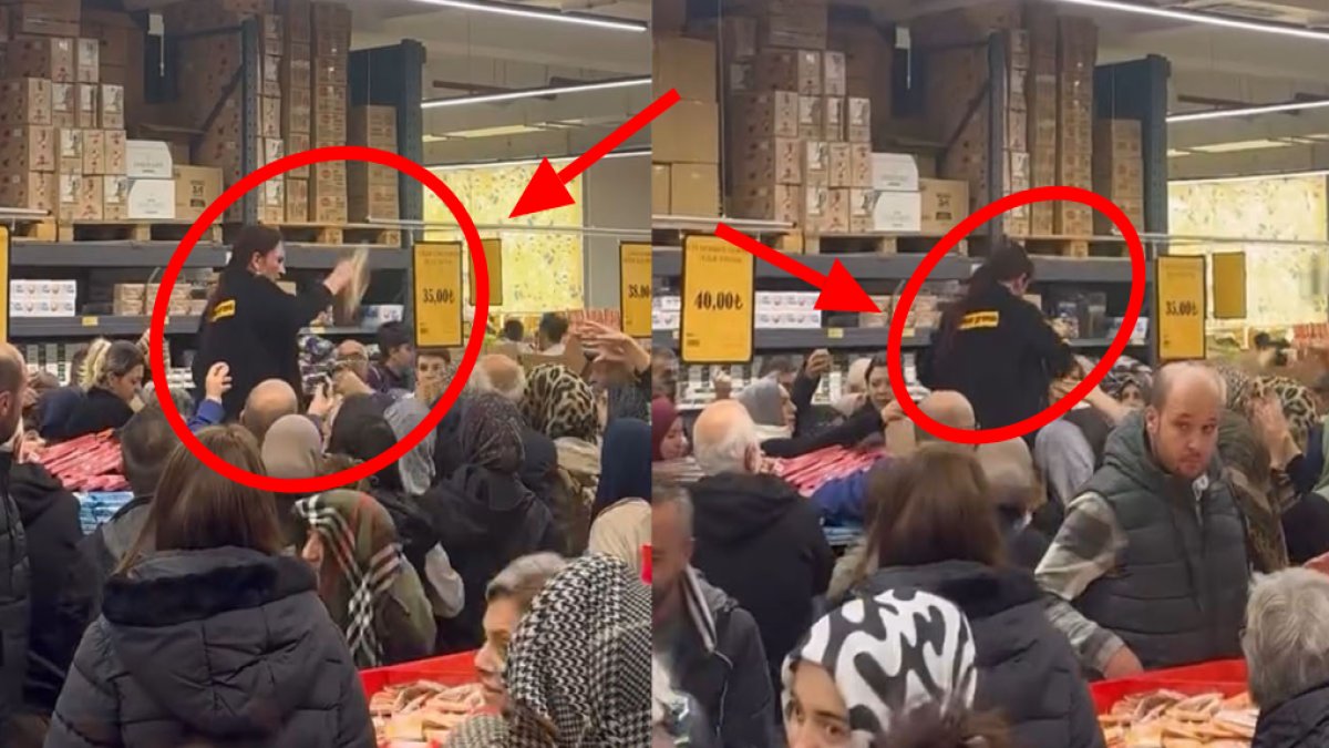 İndirim kampanyası izdihama döndü! Bursa’daki markette çalışanlar ürünleri müşterilere fırlattı