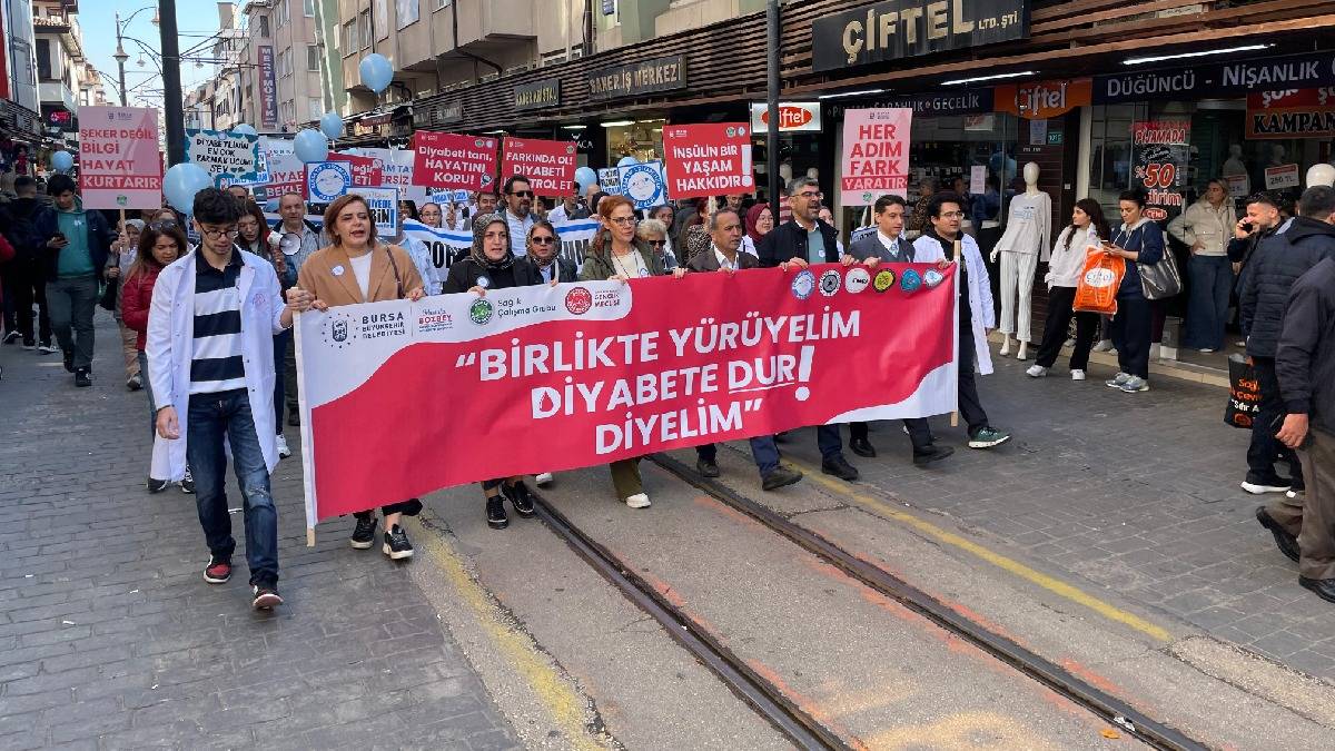 Büyükşehir, diyabete dikkat çekmek için yürüdü
