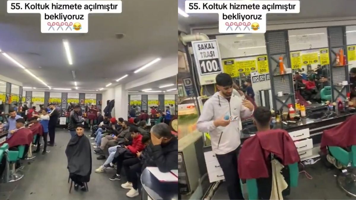 Bu berberde iğne atsan yere düşmez! Tıraş + yıkama + fön 150 TL: Günde 1000 müşteriye hizmet veriyor