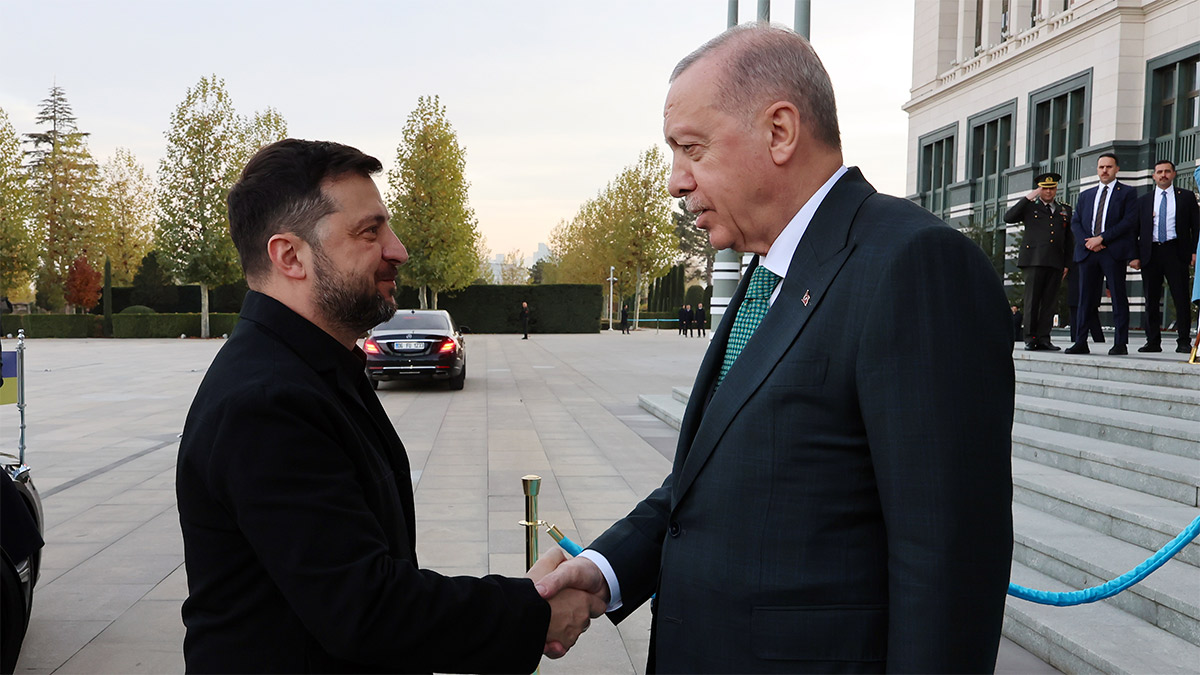 Erdoğan ve Zelenskiy Cumhurbaşkanlığı’nda bir araya geldi