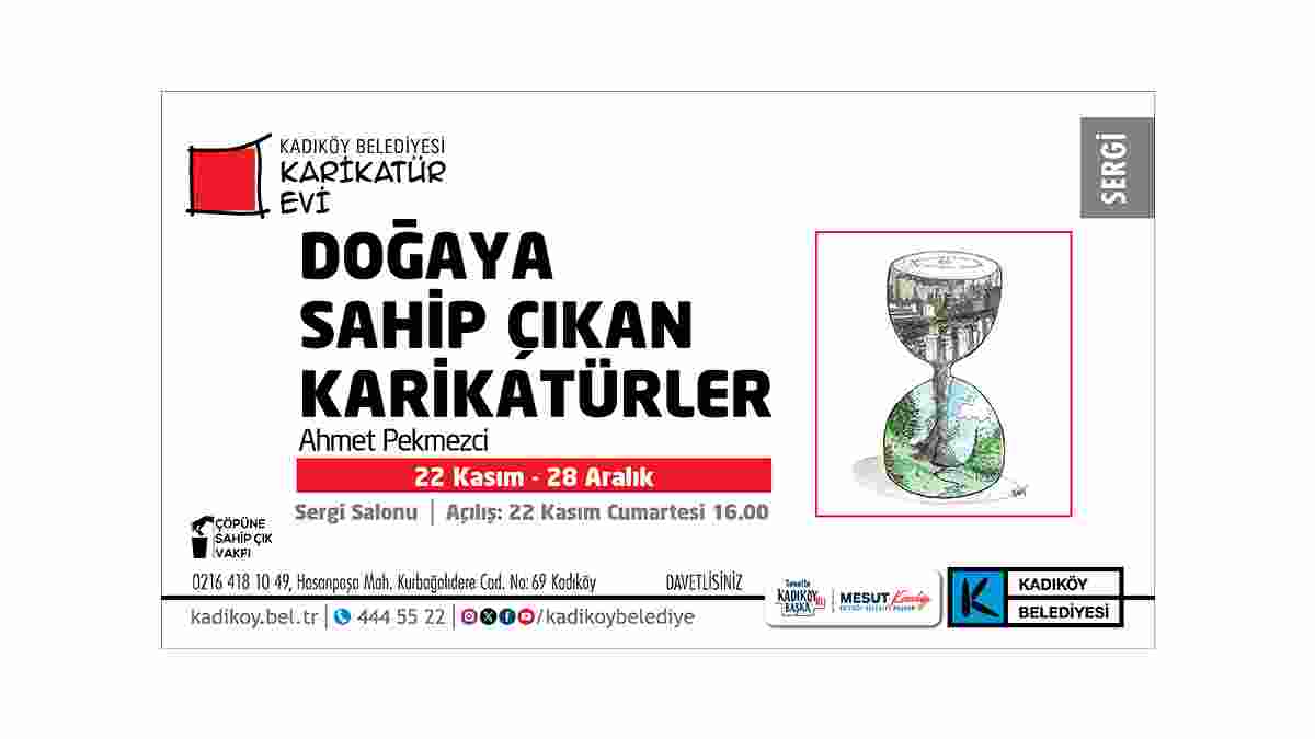 Kadıköy’de “Doğaya Sahip Çıkan Karikatürler” sergisi