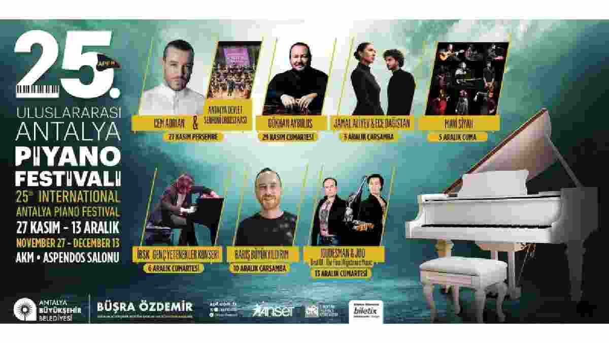Antalya’nın çeyrek asra ulaşan piyano festivali başlıyor