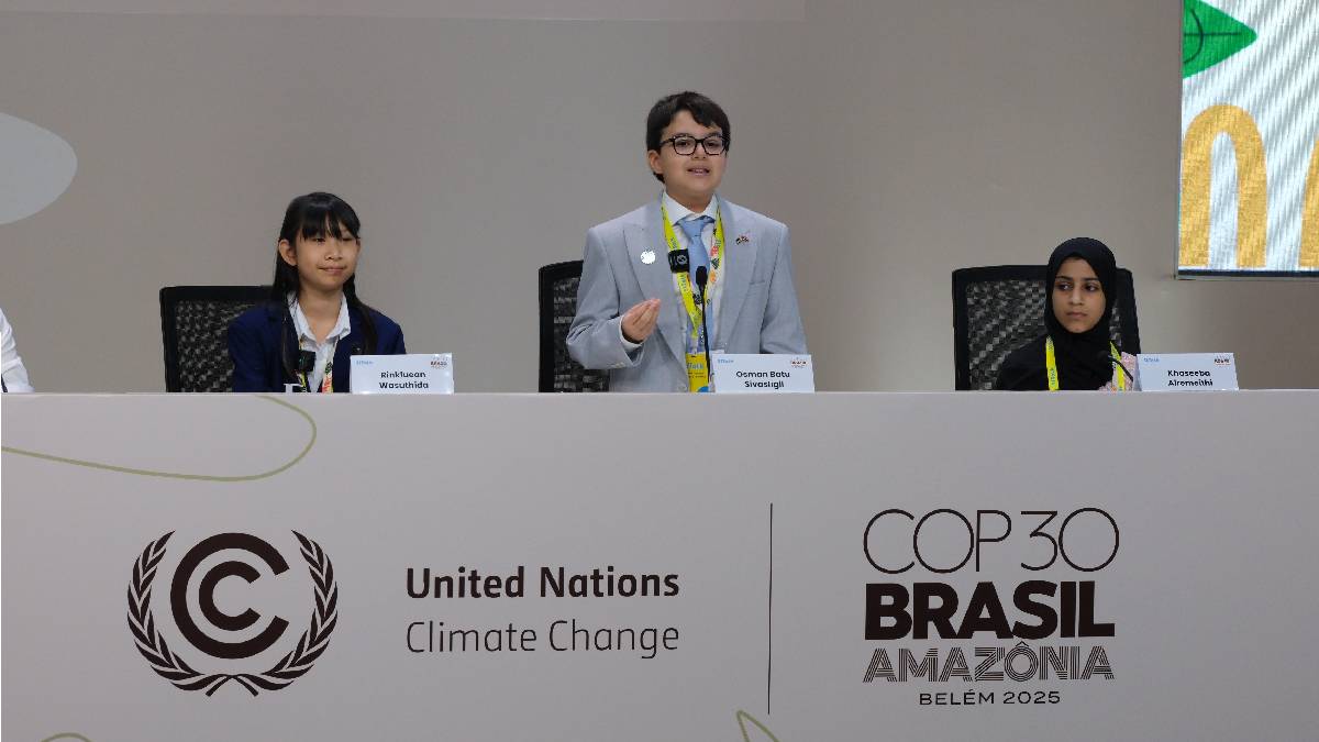 12 yaşındaki Osman Batu Sivaslıgil, COP30 İklim Zirvesi’nde dünya liderlerine hitap etti